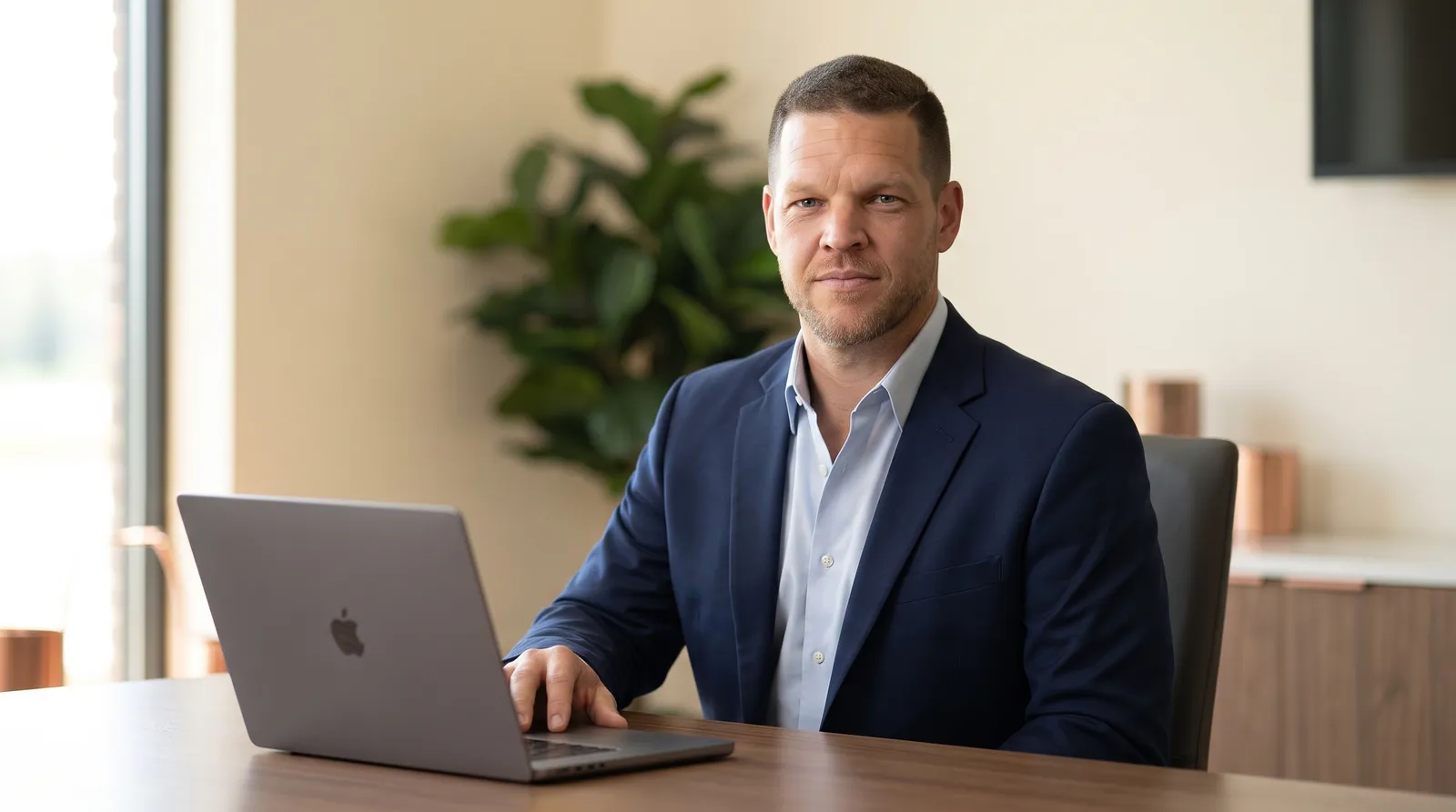 Mike Moore, life insurance advisor at Big Sioux Life, reviewing a term life insurance comparison at his desk in Sioux Falls